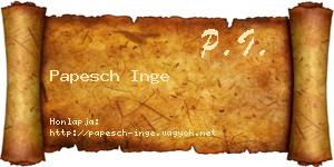 Papesch Inge névjegykártya